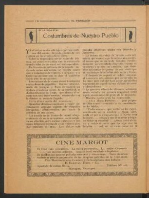 Costumbres de nuestro pueblo : De la vida real