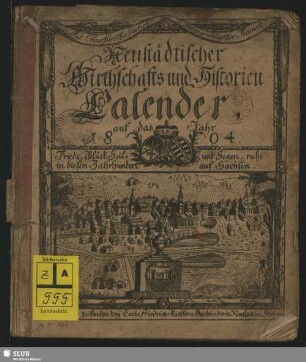 1804: Neustädtischer Wirthschafts- und Historien-Calender