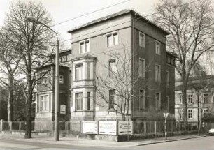 Dresden-Neustadt, Bautzner Straße 139 / Ecke Louis-Braille-Straße. Villa (um 1870). Eckansicht