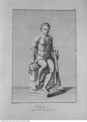Recueil des marbres antiques qui se trouvent dans la galerie du roy de Pologne à DresdenTafel 213 - Hercule