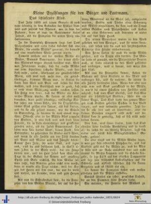 Erzählungen für den Bürger und Landmann.