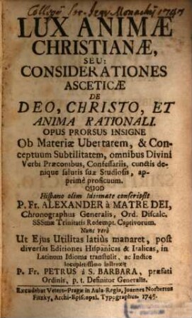 Lux animae christianae