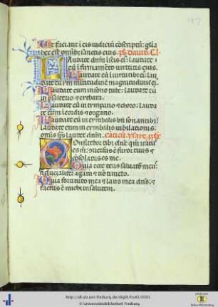 [147r - 160v] Laudes-Cantica von Montag bis Sonntag, Te deum, Benedictus, Magnificat, Nunc dimittis und Quicumque.
