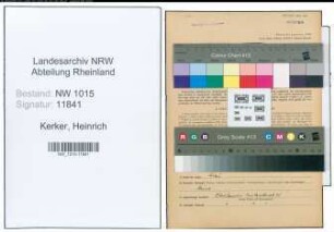 Entnazifizierung Heinrich Kerker , geb. 31.01.1891 (Zugfuehrer)