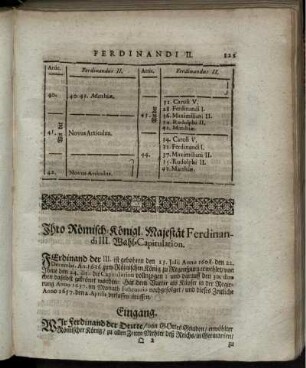 Ihro Römisch-Königl. Majestät Ferdinandi III. Wahl-Capitulation.