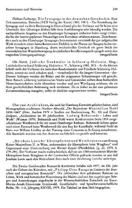 Harck, Ole :: Jüdische Denkmäler in Schleswig-Holstein : Schleswig, Landeskulturverband Schleswig-Holstein, 1980