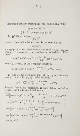 Introductory chapter on coresolvents.