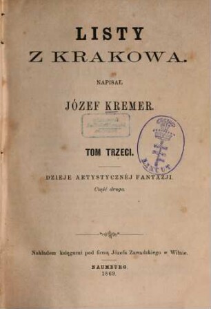 Listy z Krakowa. 3,2