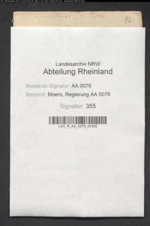 Armenrechnungen der reformierten Gemeine zu Friemersheim