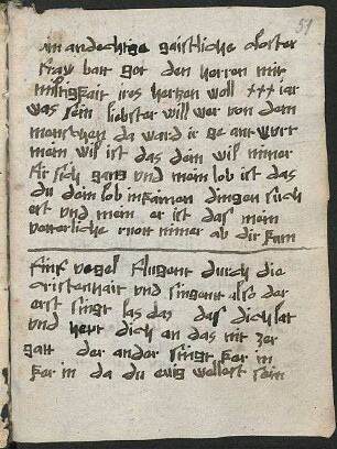 Verse der fünf Vögel