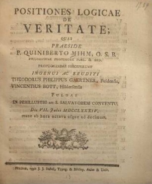 Positiones logicae de veritate