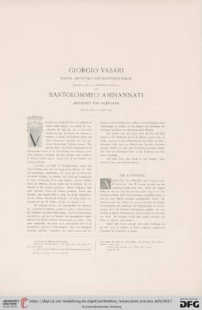 Giorgio Vasari, Maler, Architekt und Kunsthistoriker und Bartolommeo Ammannati, Architekt und Bildhauer