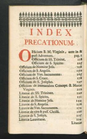 Index Precationum