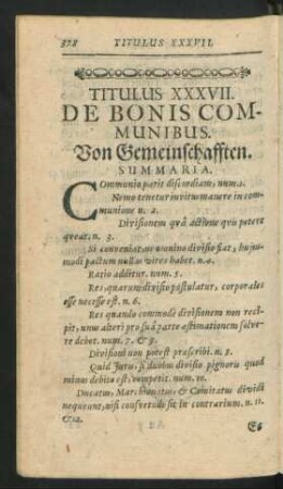 Titulus XXXVII. De Bonis Communibus.