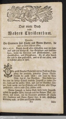 Das vierte Buch vom Wahren Christenthum