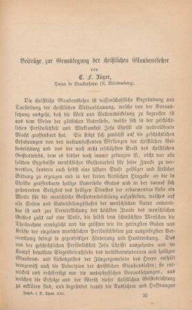 353-391 Beiträge zur Grundlegung der christlichen Glaubenslehre