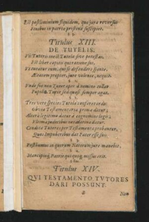Titulus XIV. Qui Testamento Tutores Dari Possunt.