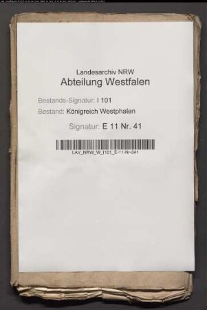 Kapitalien des aufgehobenen Domkapitels, von denen keine Obligationen vorhanden sind. Vorprovenienz: Domäneninspektion Paderborn