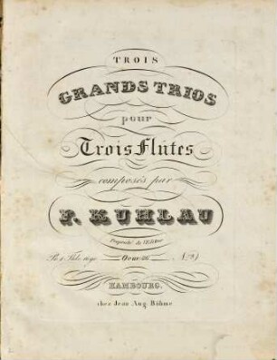 Trois grands trios pour trois flûtes : oeuv: 86, 3. No 3