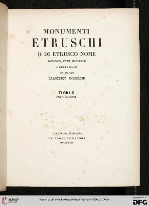 Band 2,2: Monumenti Etruschi o di Etrusco nome: Specchi mistici