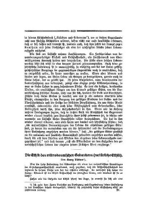Die Ethik des mikrokosmischen Gedankens (natürliche Ethik)