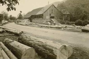 Simonswald-Untersimonswald. Sägewerk am Notschrei. Straßenansicht