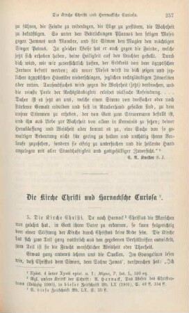257-273 Die Kirche Christi und harnacksche Curiosa