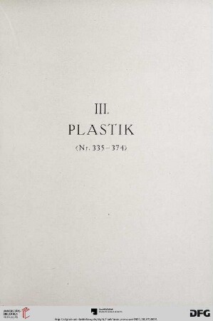 Plastik (Nr. 335-374)