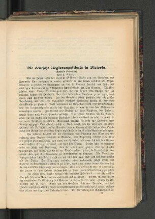 Die deutsche Regierungsschule in Victoria.