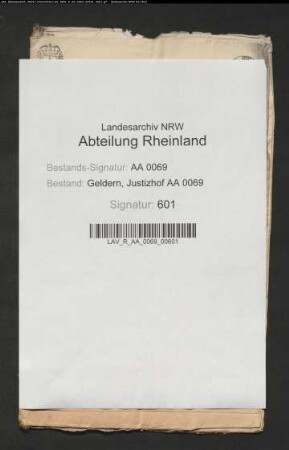 Regierer der Herrlichkeit Schaephuysen gegen Baron von Cloudt wegen Schuldforderung