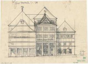 Fischer, Theodor; Würzburg, Münsterplatz; Sparkasse - Ansicht