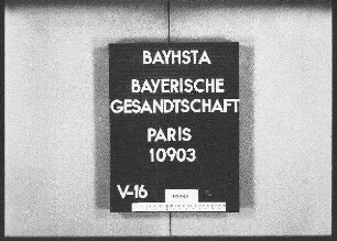 Popp, Ernst, Dr., Studienlehrer in Erlangen, Entleihung einer lateinischen Handschrift aus der Nationalbibliothek in Paris