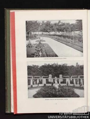 Lambertsches Rosarium (am Haupteingange; südlich) / Böhmisches Rosarium (am Hauptausgange; nördlich)