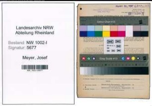 Entnazifizierung Josef Meyer, geb. 16.11.1899 (Schmelzer)
