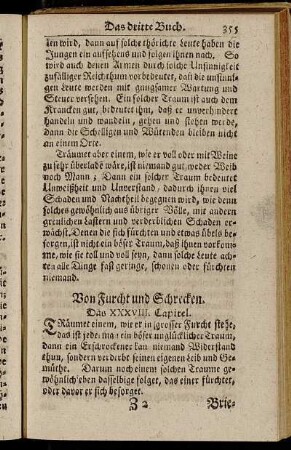 Von Furcht und Schrecken. Das XXXVIII. Capitel. - Von Märckten und Plätzen, dahin sich das Volck versammlet. Das LVI. Capitel.