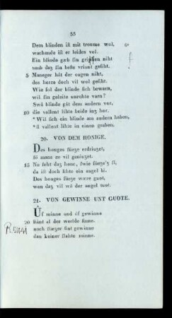 20. Von Dem Honige.