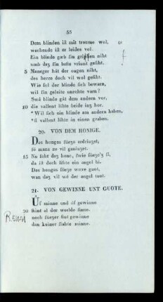 20. Von Dem Honige.