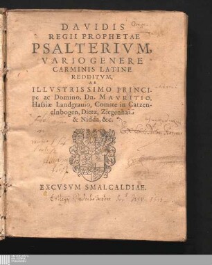 Davidis Regii Prophetae Psalterivm : Vario Genere Carminis Latine Redditvm