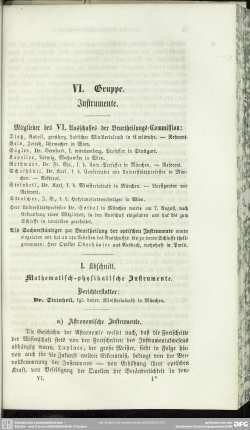VI. Gruppe. Instrumente