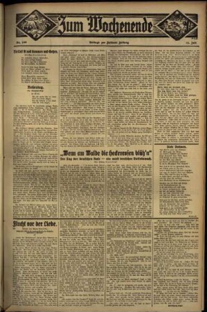 Zweite Ausgabe vom Sonntag, den 15. Juli 1934.