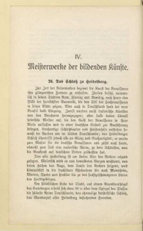 IV. Meisterwerke der bildenden Künste