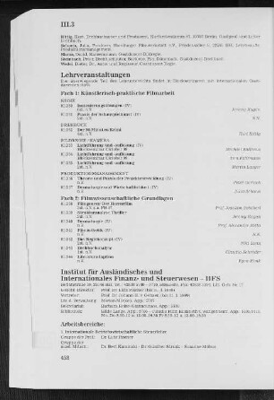 Institut für Ausländisches und Internationales Finanz- und Steuerwesen - IIFS