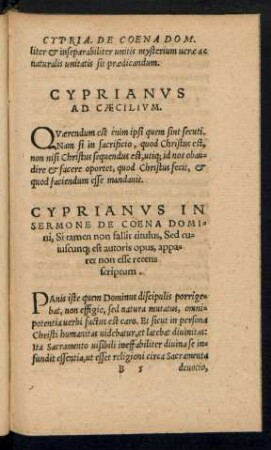 Cyprianus Ad Caecilium.