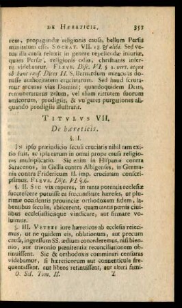 Titulus VII. De haereticis.
