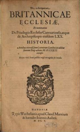 Historia de Antiquitate Britannicae ecclesiae