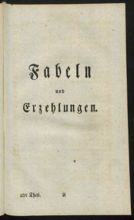 Fabeln und Erzehlungen