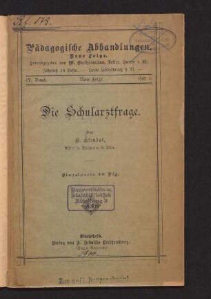 Die Schularztfrage