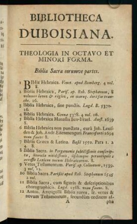 1-319, Theologia in Octavo et Minori Forma