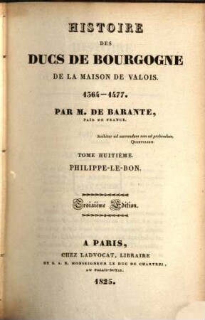 Histoire des ducs de Bourgogne de la maison de Valois : 1364 - 1477, 8. Philippe-le-Bon