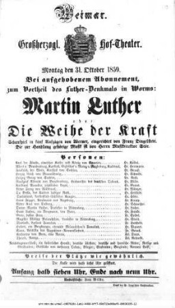 Martin Luther oder Die Weihe der Kraft